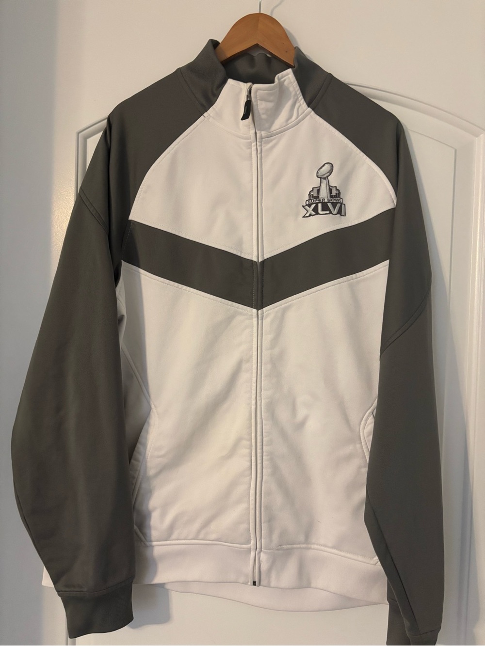 Vintage Reebok NFL Team Apparel Super Bowl XLVI Track Jacket - Men's L